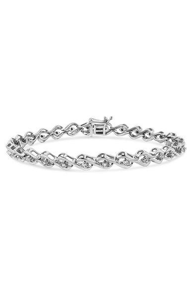 1/10 Cttw Round-Cut Diamond Links of Flame Bracelet